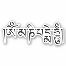 Adesivo Om Mani Padme Hum Tibetan Budista Mantra