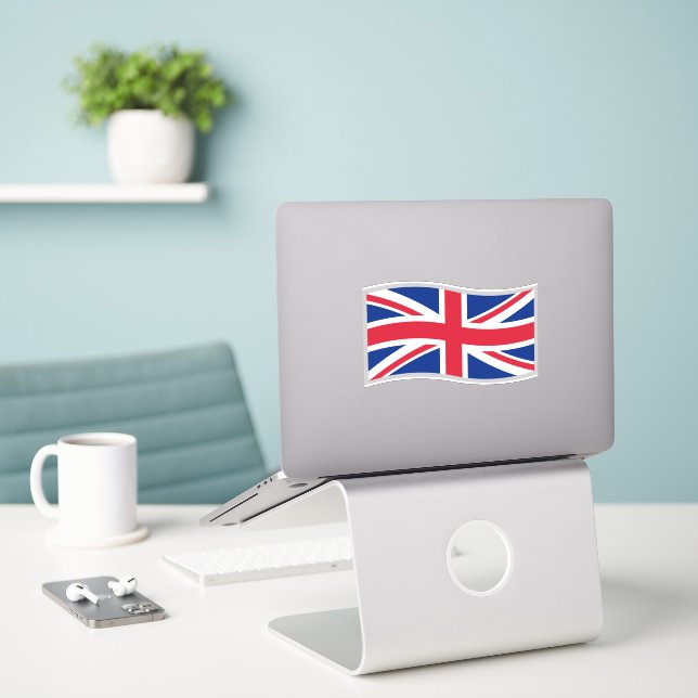 Adesivo Onda Union Jack (Laptop na mesa)