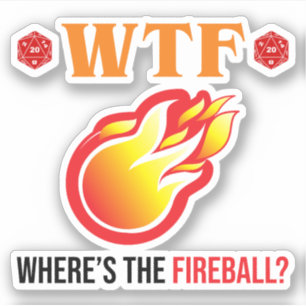 Adesivo Onde está o Fireball?