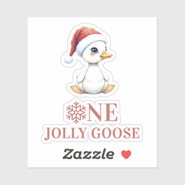 Adesivo One Jolly Goose December First Birthday (Folha)