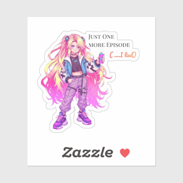 Adesivo One more episode ( ... I lied) Anime Sticker (Folha)