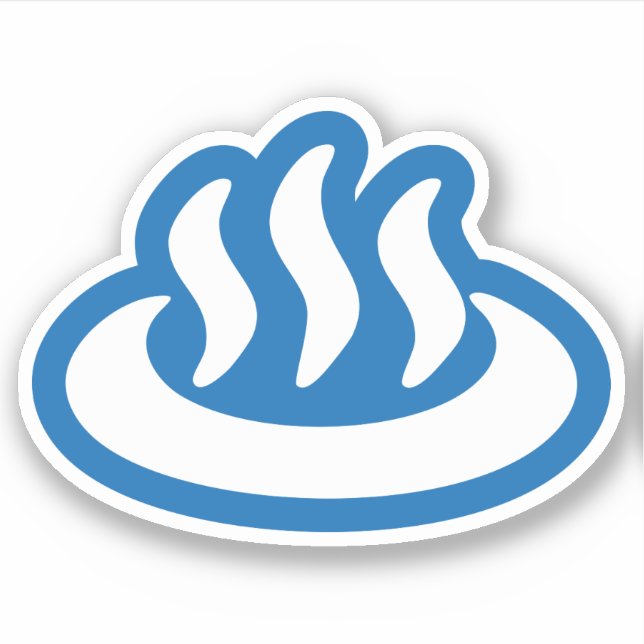 Adesivo Onsen ♨ Hot Primavera 温 泉 Sinal Japonês (Frente)