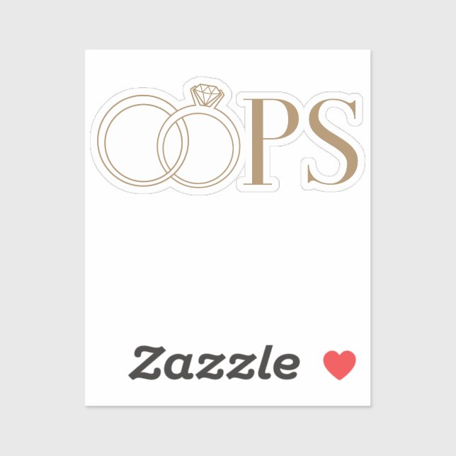 Adesivo OOPS! Festa de Divórcio (Folha)