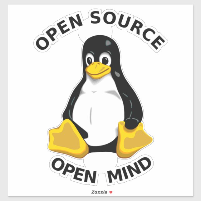 Adesivo Open Source Mind (Folha)