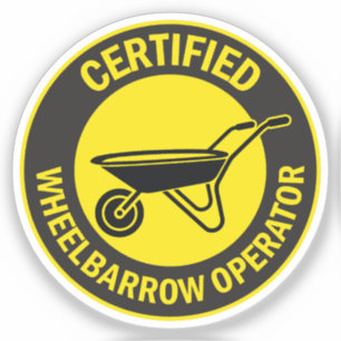 Adesivo Operador certificado da barra de rodas