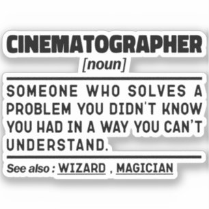 Adesivo Operador de câmera de cinema substantivo Cinematóg