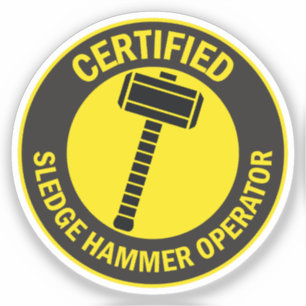 Adesivo Operador de Hammer com Seborda Certificada