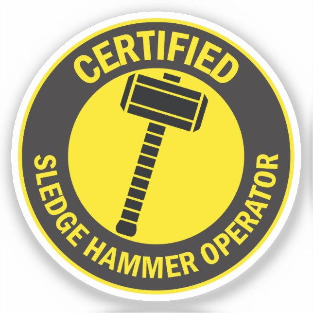 Adesivo Operador de Hammer com Seborda Certificada (Frente)
