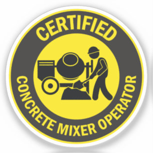 Adesivo Operador de Mistura de Concreto Certificado