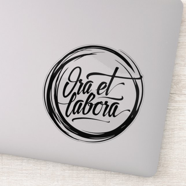 Adesivo Ora et labora (Detalhe)