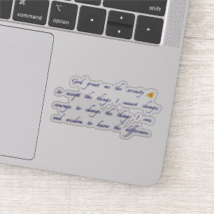 Adesivo oração da serenidade