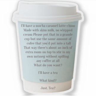 Adesivo Ordem de Café de Dias Normais