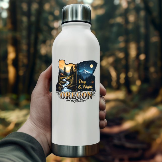 Adesivo Oregon State Sticker | Day & Night Landscape Art (Oregon State Sticker | Day & Night Landscape Art by PiggyPrint Stickers.)
