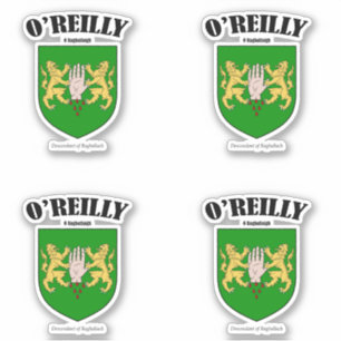 Adesivo O'Reilly Crest Tradução e Significado Irlandês (x4