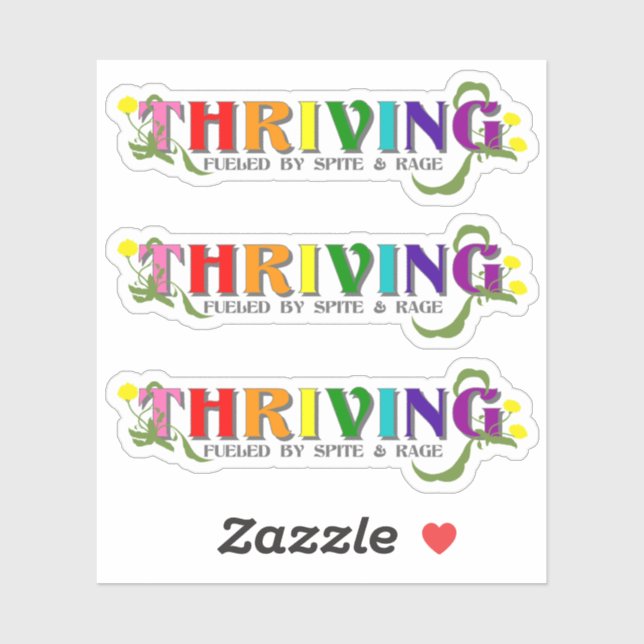 Adesivo Orgulho Arco-Íris florescente (Folha)