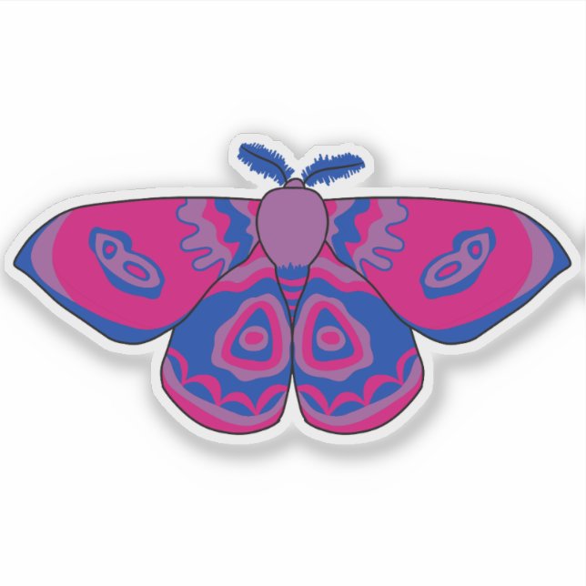 Adesivo Orgulho Bissexual Moth (Frente)