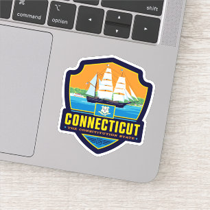 Adesivo Orgulho Connecticut do estado