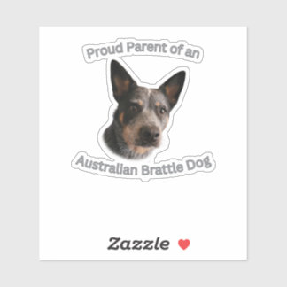 Adesivo Orgulho de Parente do Cachorro Australiano de Brat