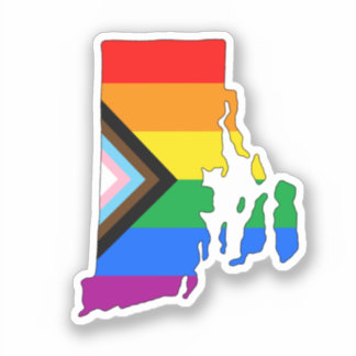 Adesivo Orgulho de Progresso da Ilha Rhode