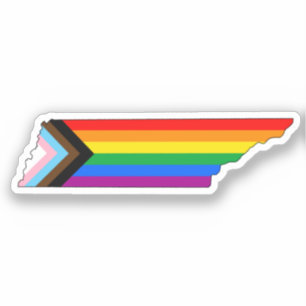 Adesivo Orgulho de Progresso LGBTQ do Orgulho do Estado do