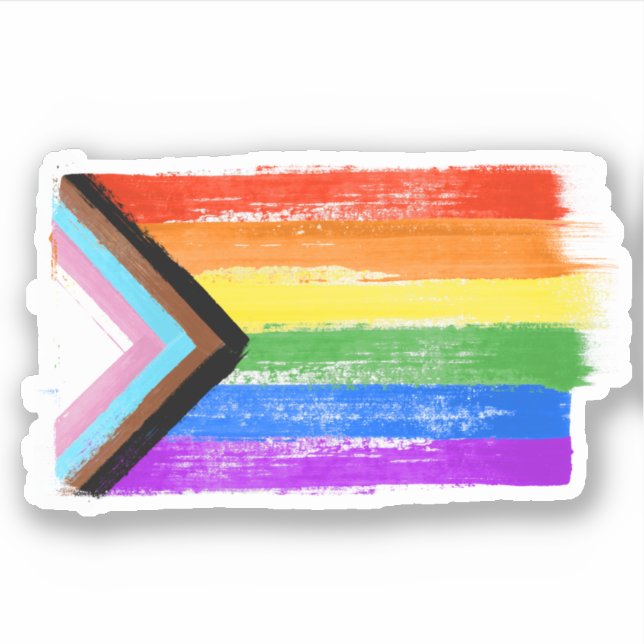 Adesivo Orgulho de Progresso Pintado (Frente)