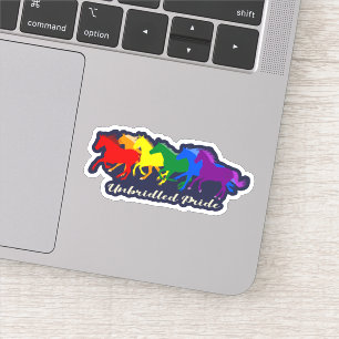 Adesivo Orgulho desenfreado - Cavalos Galopantes LGBTQ+ Ra