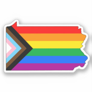 Adesivo Orgulho do Estado da Pensilvânia LGBTQ Progresso O