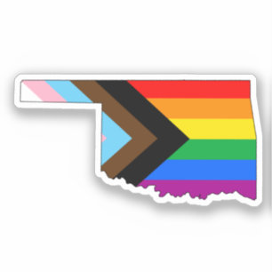 Adesivo Orgulho do Estado de Oklahoma LGBTQ Progress Pride