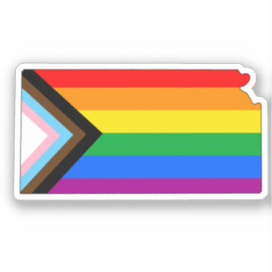 Adesivo Orgulho do Estado do Kansas LGBTQ Progresso Orgulh