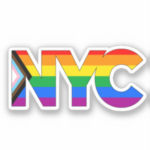 Adesivo Orgulho do Orgulho Progressivo LGBTQ da Cidade de