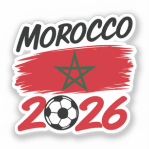 Adesivo Orgulho do Torcedor de Futebol Marrocos 2026 