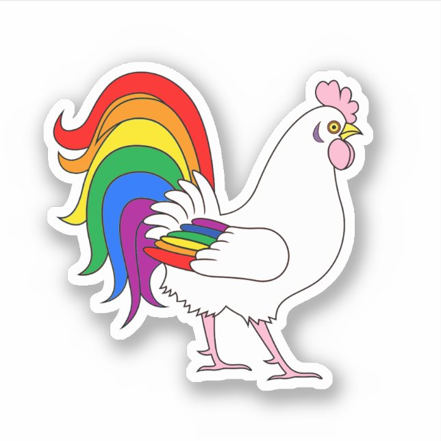 Adesivo Orgulho gay Chicken (Frente)
