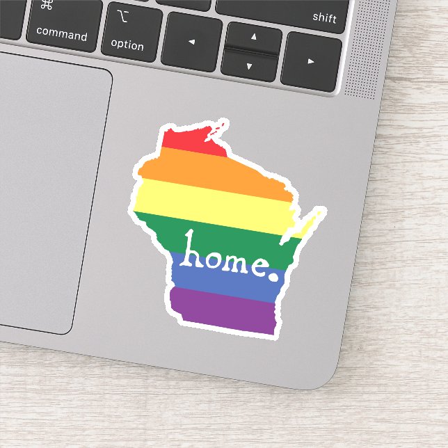 Adesivo Orgulho gay de Wisconsin | Mapa do lar (Detalhe)