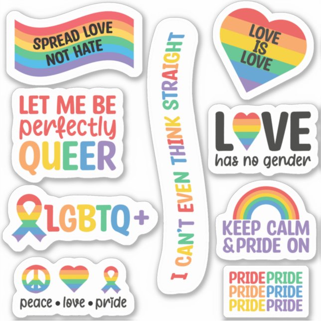 Adesivo Orgulho gay LGBTQ+ Bundle Sticker (Frente)
