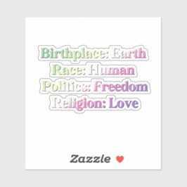 Adesivo Orgulho Genderfae - Local de Nascimento: Terra. Ra