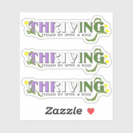 Adesivo Orgulho Genderqueer florescente