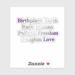 Adesivo Orgulho Greysexual - Local de nascimento: Terra. R