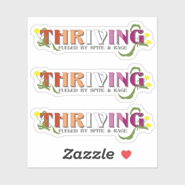 Adesivo Orgulho lésbico florescente (Folha)