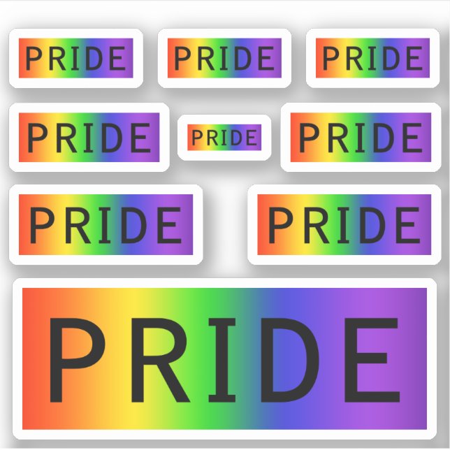 Adesivo Orgulho LGBT Arco-íris (Frente)