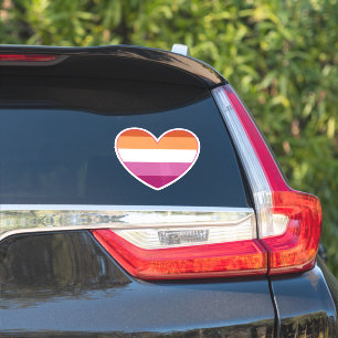 Adesivo Orgulho LGBTQ+ Lésbica e Suporte ao Coração Arc