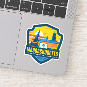 Adesivo Orgulho Massachusetts do estado