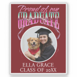 Adesivo Orgulho-me do meu Formando de Foto Personalizada R