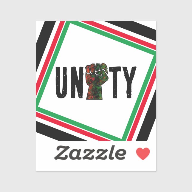 Adesivo orgulho negro vermelho punho verde pano-africano (Folha)