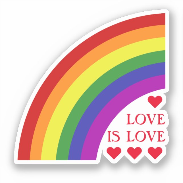 Adesivo Orgulho Sinalizador Rainbow (Frente)