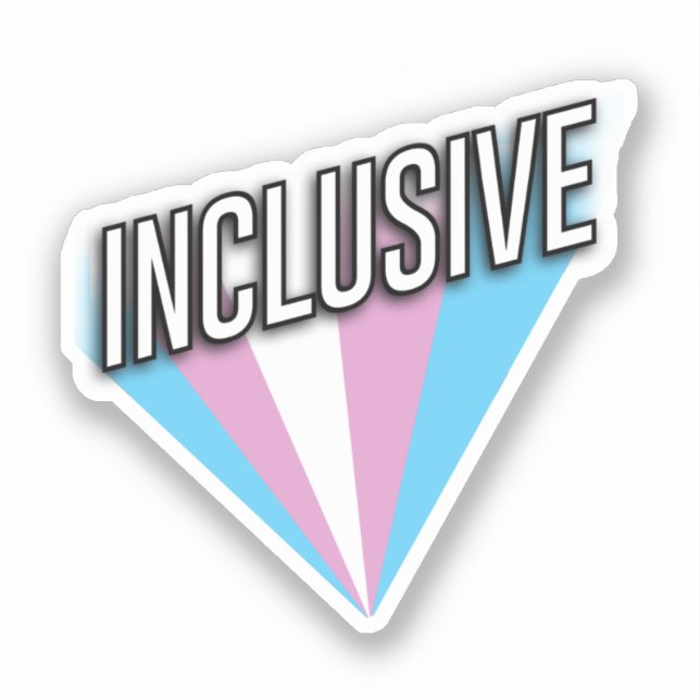 Adesivo Orgulho Trans Explode - Inclusivo (Frente)