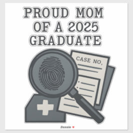 Adesivo Orgulhosa Mãe de 2025, Formando o Detetive Style