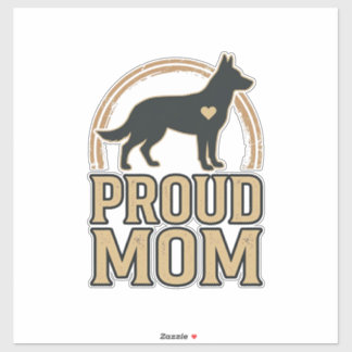 Adesivo Orgulhosa Mãe Silhueta de Cachorro Design Vetorial