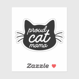 Adesivo Orgulhosa Mamãe de Gato, design de gato, gato pret