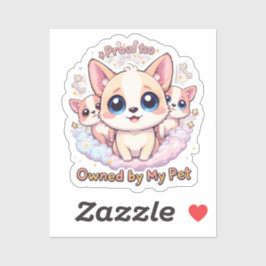 Adesivo Orgulhoso de ser dono do meu pau-pinto-de-cachorro