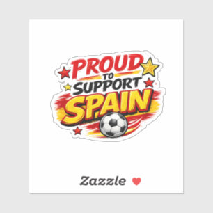 Adesivo ORGULHOSO POR APOIAR O FÃ ESPANHA Pérolas Patrió
